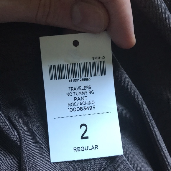 Travelers by Chico’s Mochachino travelers no tummy regular pants.Size 2 Reg. New - Picture 5 of 8